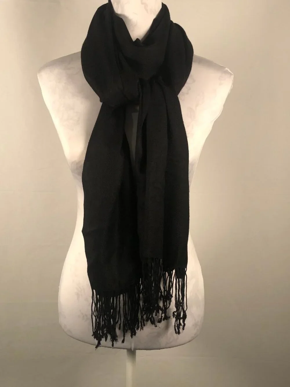 Vintage Jones New York Black Evening Shawl Scarf